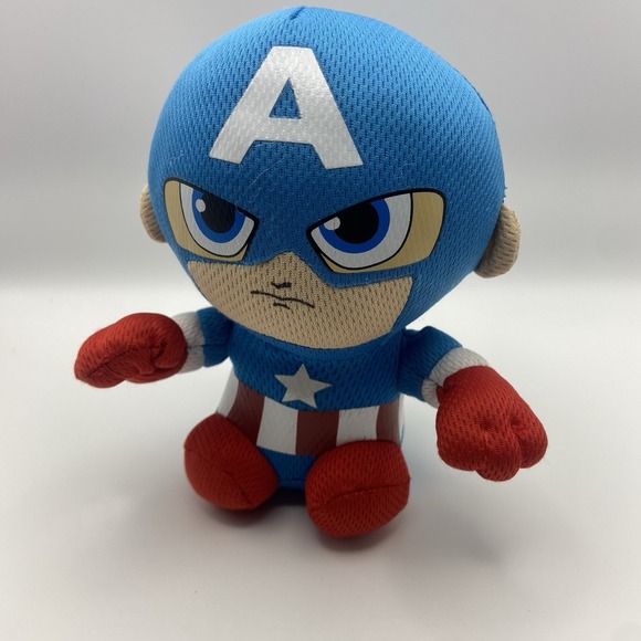 Ty Other - Ty Beanie Babies Collection Marvel Captain America Plush Super Hero Stuffed 6"